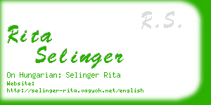 rita selinger business card